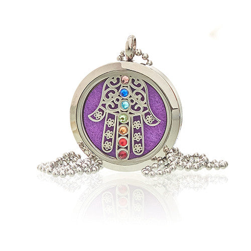 Aromatherapy Diffuser Necklace - Hamsa Chakra