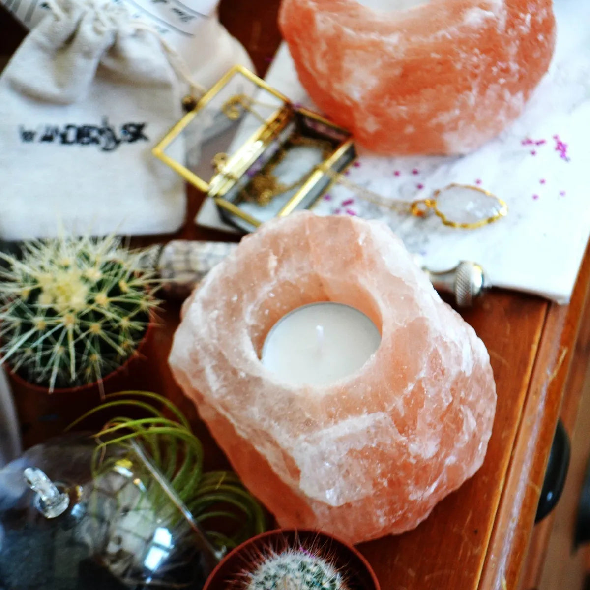 Himalayan Salt Candle Holder - Rough