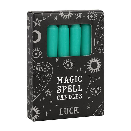 Pack of Green 'Luck' Spell Candles