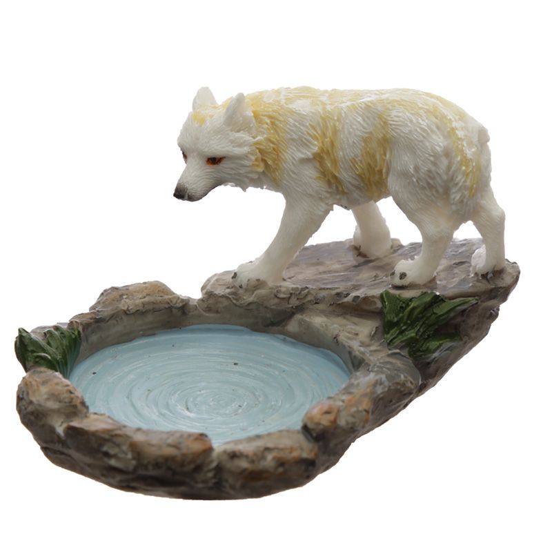 Set of 4 - Protector of the North Forest Protector Wolf Tea Light Holder