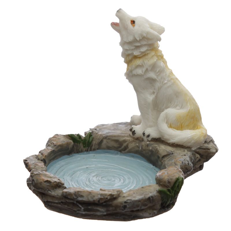 Set of 4 - Protector of the North Forest Protector Wolf Tea Light Holder