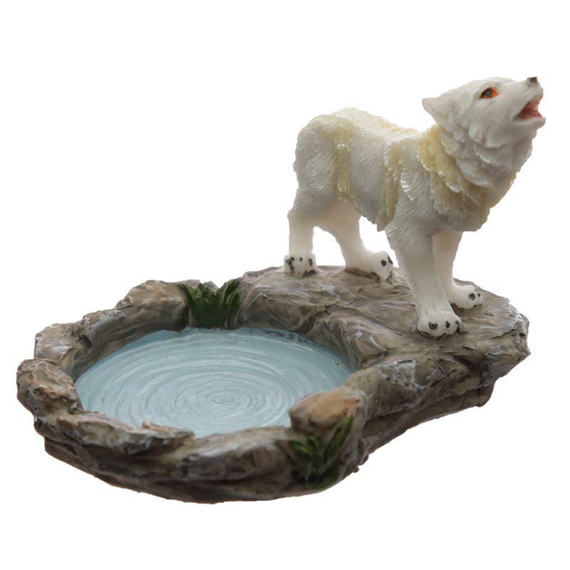 Set of 4 - Protector of the North Forest Protector Wolf Tea Light Holder