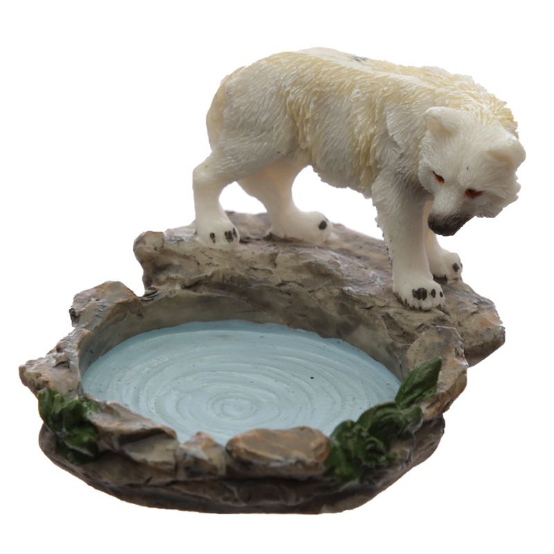 Set of 4 - Protector of the North Forest Protector Wolf Tea Light Holder