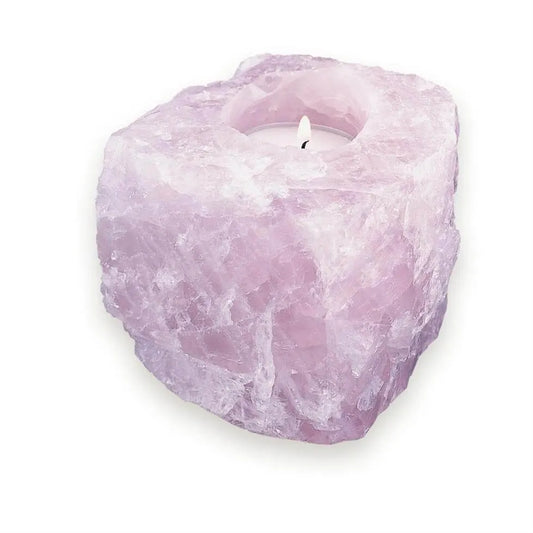 Rose Quartz Tea Light Candle Holder