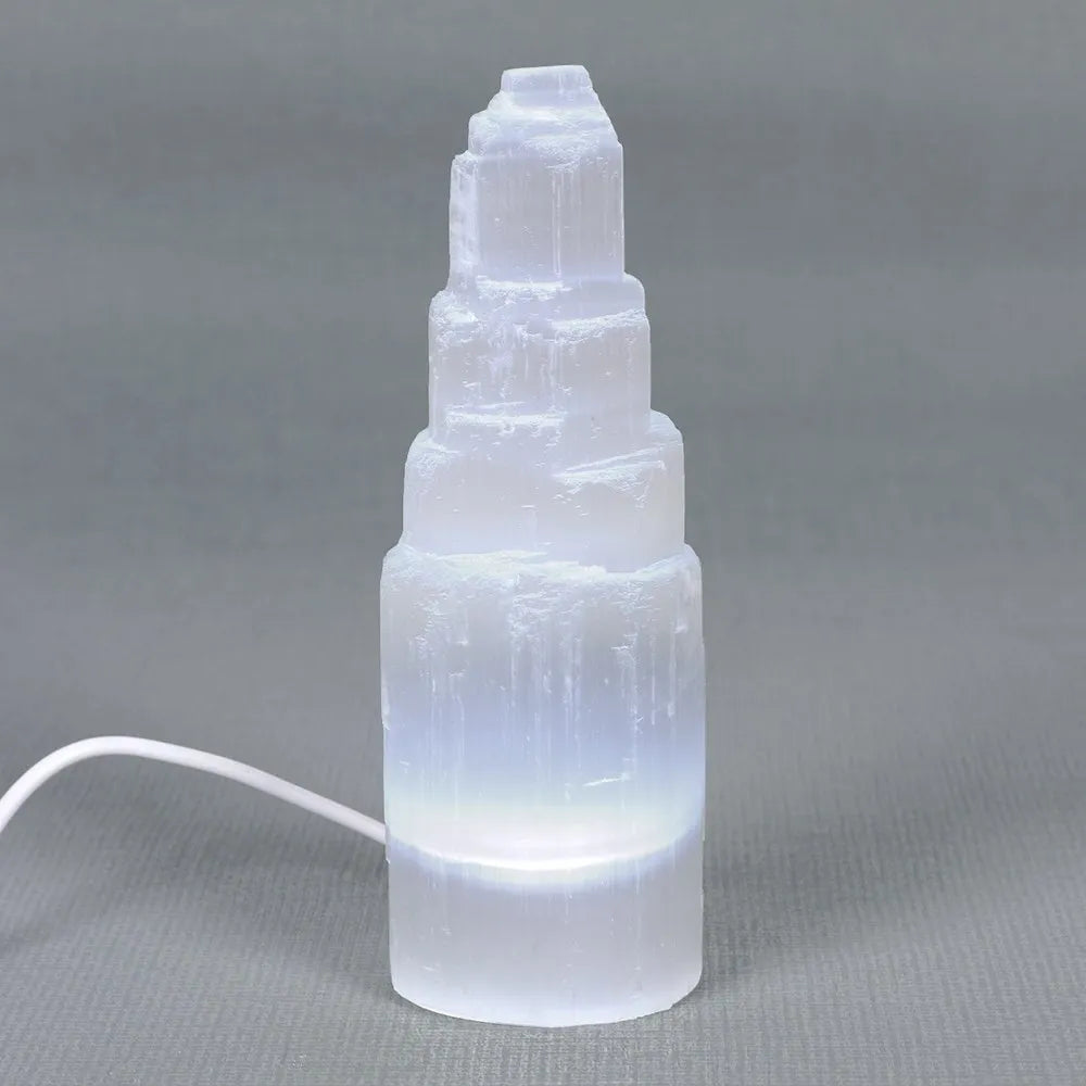 Selenite Mountain Lamp - LED