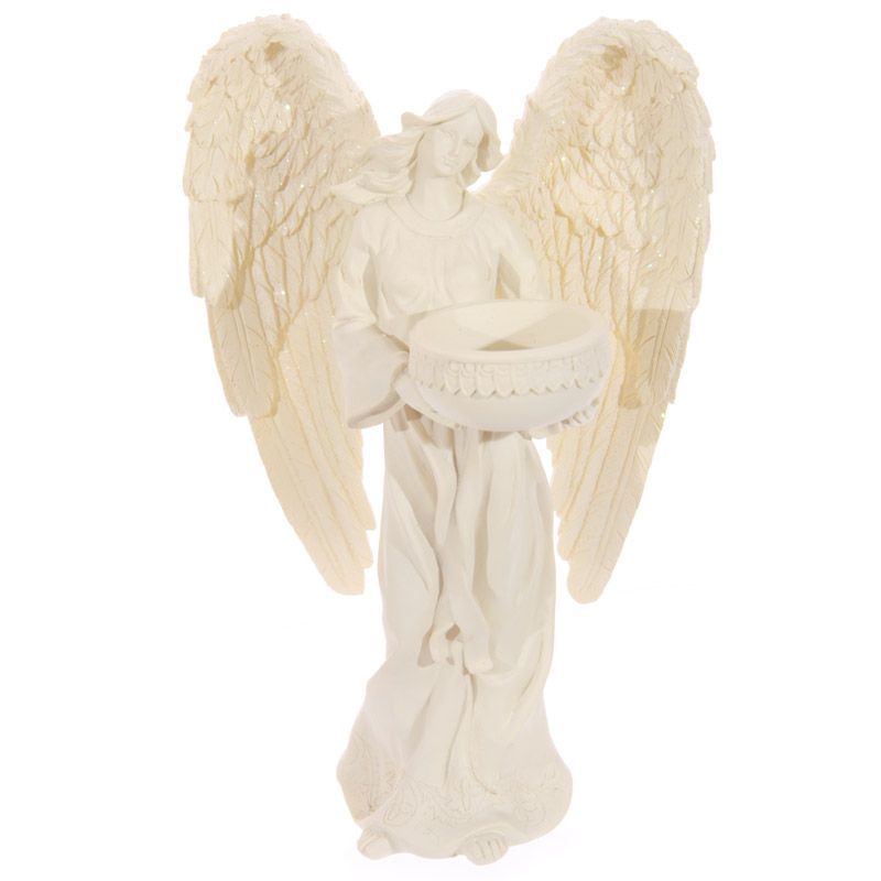 Standing Angel Figurine Tea Light Holder