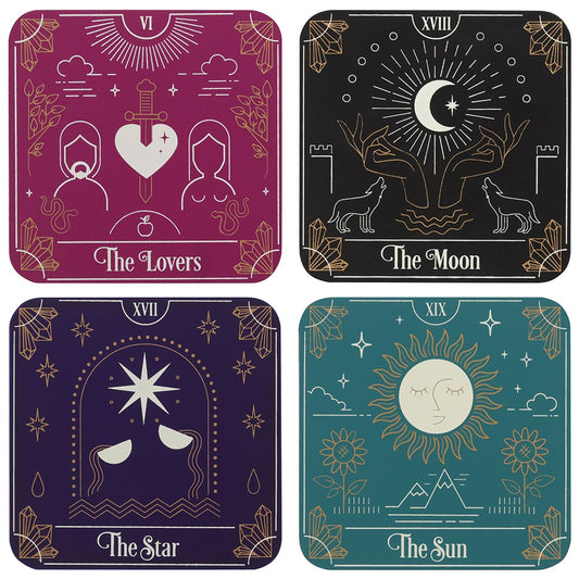 Tarot Card Coaster Set